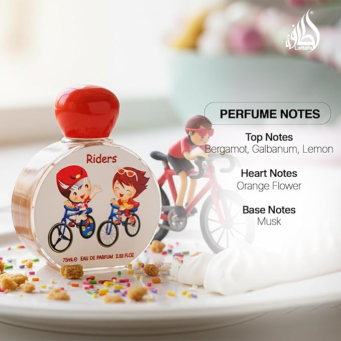 Lattafa Pride Riders for Kids Eau de Parfum Spray, 2.53 Ounce / 75 ml