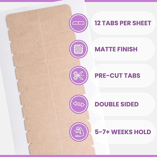Big Kizzy Hair Extensions Tape - Regular Hold - Fits Most Tape in Hair Extensions, 4cm x .8cm Tape for Extensions, Professional Double Sided Extension Tape