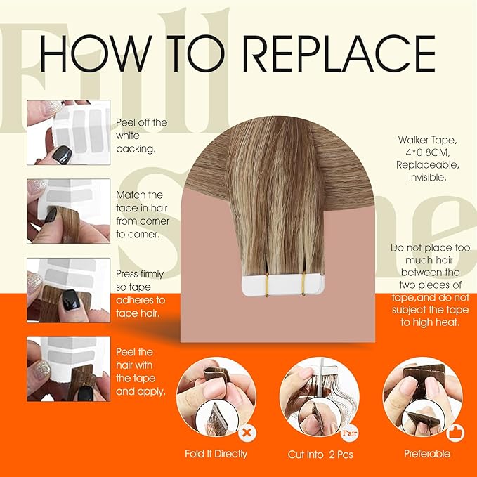 Full Shine Hair Extensions Tape in Color 10/16/16 Balayage Ombre Tape in Hair Extensions for Women Straight Seamless Skin Weft 22Inch Remy Human 50Gram 20Pcs Brazilian Soft