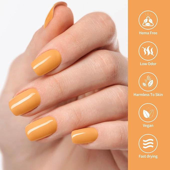 VENALISA Orange Gel Nail Polish 1 Pcs Bright Neon Orange Color Gel Polish Soak Off UV Gel DIY at Home Manicure Salon Nail Art For Girls Women