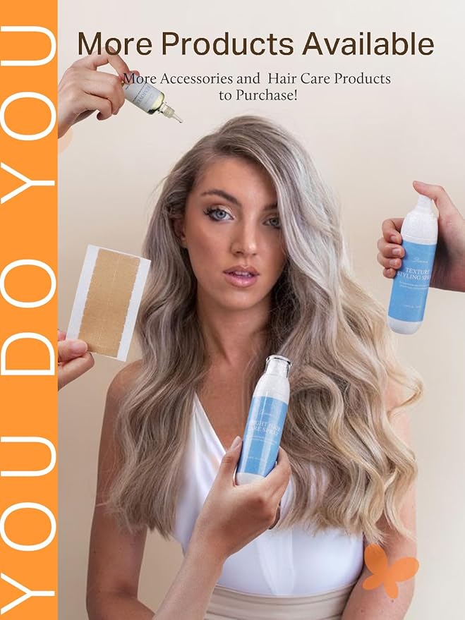 DOORES Tape in Real Human Hair Extensions, Ash Brown to Dirty Blonde Balayage Platinum Blonde 16 Inch 50g 20pcs, Invisible Hair Extensions Tape in Balayage Straight Seamless