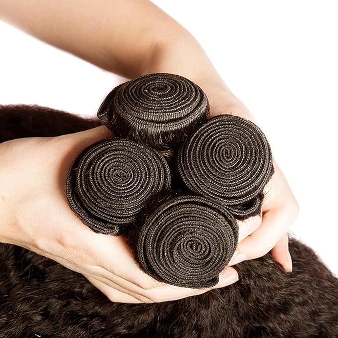 28 28 28 inch Brown Human Hair Bundles #4 Yaki Bundles Chocolate Brown Bundle #4 Human Hair Bundle