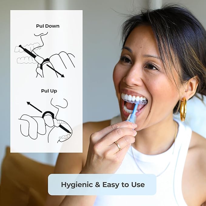 PUL Pack of 2 Reusable 2-in-1 Aligner Seating Chewie & Removal Tool — Compatible with Invisalign, Removable Braces, Retainers, Trays – Easy-to-Use Remover & Chew, Dental & Oral Hygiene Care – Blue