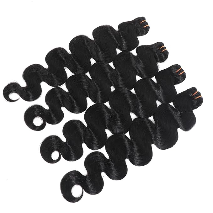 16A Raw Body Wave Bundles Human Hair 100% Human Hair Bundles,Triple Lifespan Virgin Remy Hair Extensions,Keep Texture Silky Soft After Multiple Washes (Body Wave 4 Bundles, 22 24 26 28 Inch)