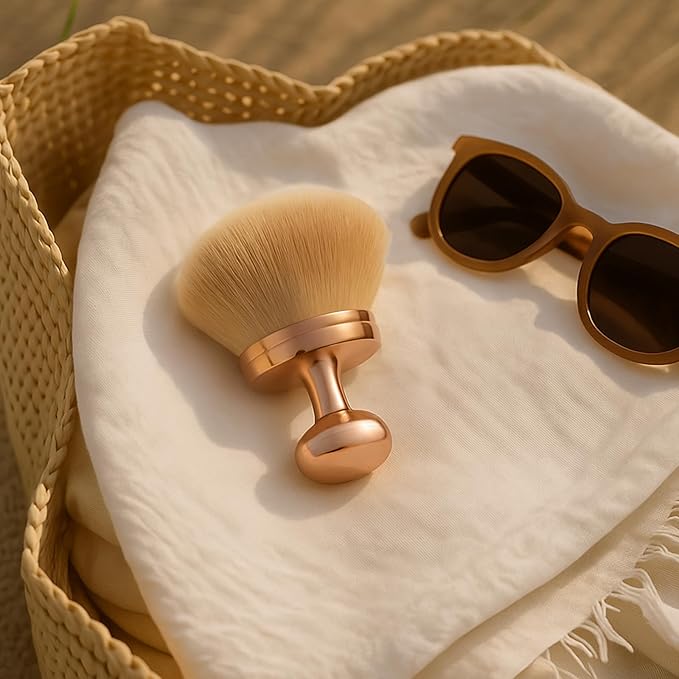 Tanning Brush for Self Tanner, Soft Dense Bristles for Smooth & Streak-Free Application, Gold Self Tanning Brush for Body, Blend Mousse, Lotion & Bronzing Foam for Even Full-Body Coverage