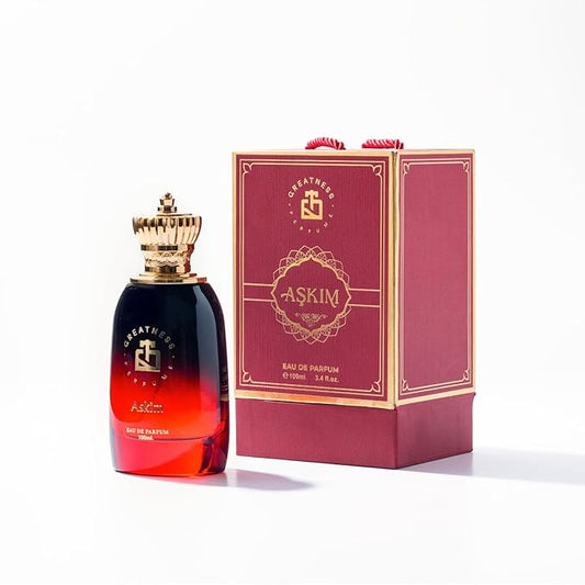 Greatness Askim Eau de Parfum – Long-Lasting Unisex Perfume for Men & Women with Raspberry, Iris, Amber & Leather – Elegant Packaging – 100 ml