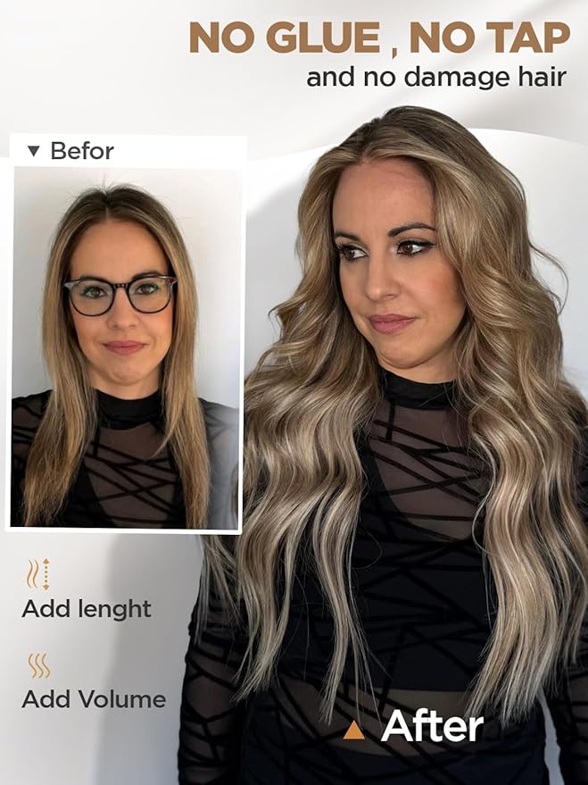 Twin Tab Butterfly Genius Weft Human Hair Extensions Latest Double Invisible Real 100% Remy Human Hair OVO Weft with Micro Bead Simulated Scalp Hair Extensions 100g 7ps 18 Inch 9A/60