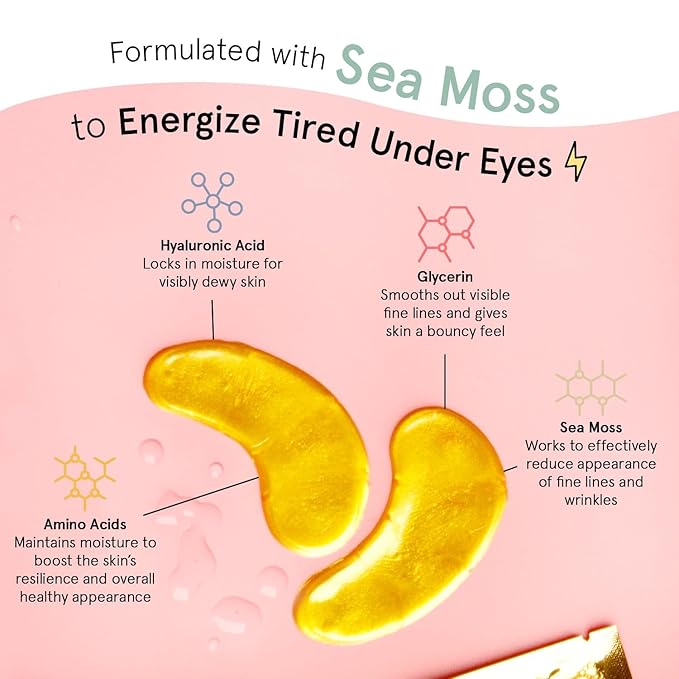 grace & stella Award Winning Under Eye Mask - Valentines Day Gifts for Mom, Gel Eye Patches for Dark Circles, Puffy Eyes, Undereye Bags - Vegan - Self Care Gifts for Women (24 Pairs, Gold)