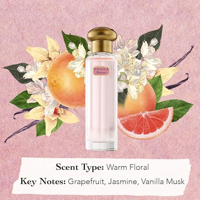Tocca Cleopatra (20ml + 50ml) Perfume Set for Women - Warm Floral, Grapefruit, Jasmine, Vanilla Musk
