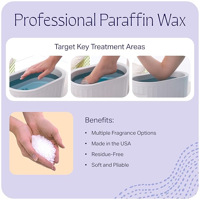 Therabath Paraffin Wax Refill - Use to Relieve Arthritis Discomfort, Stiff Muscles & Dry Skin - Hands, Feet, Body - Made in USA, 6 lb. Blooming Lilacs