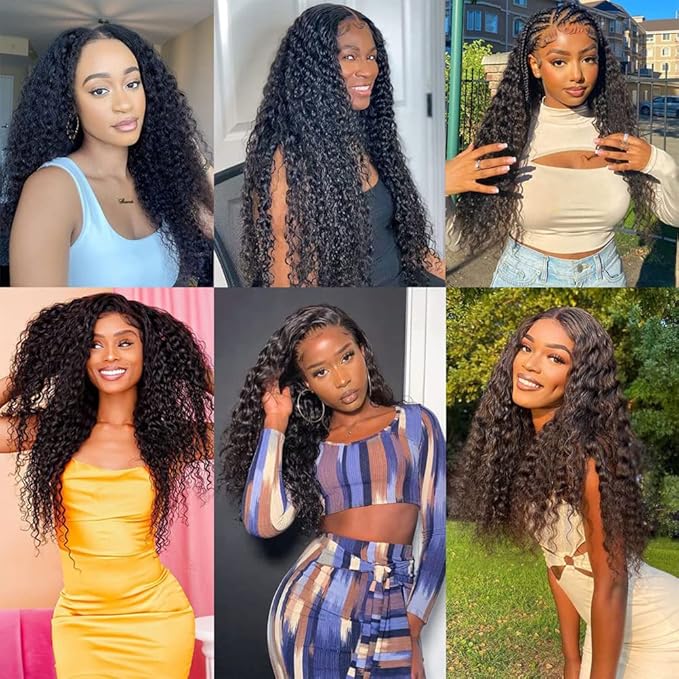 13x4 Deep Wave Lace Front Wigs Human Hair Pre Plucked 150% Density Curly Hd Lace Frontal Wig Human Hair Deep Curly Lace Front Wigs For Black Women