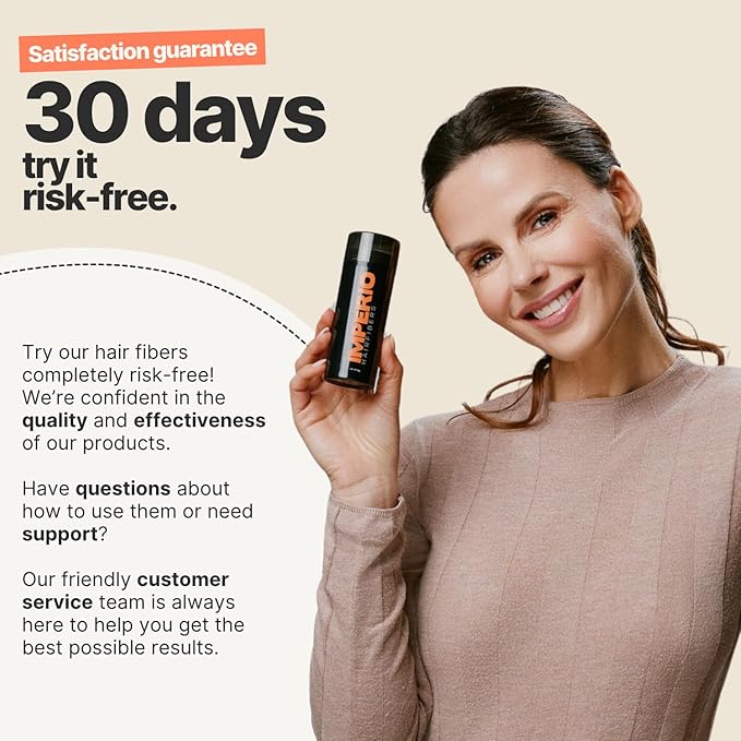 IMPERIO Hair Building Fibers for Thinning Hair - 26g Premium Hair Fibers for Women & Men in Hairdresser Quality - Hair thickening in less than 20 seconds (Dark Blonde)