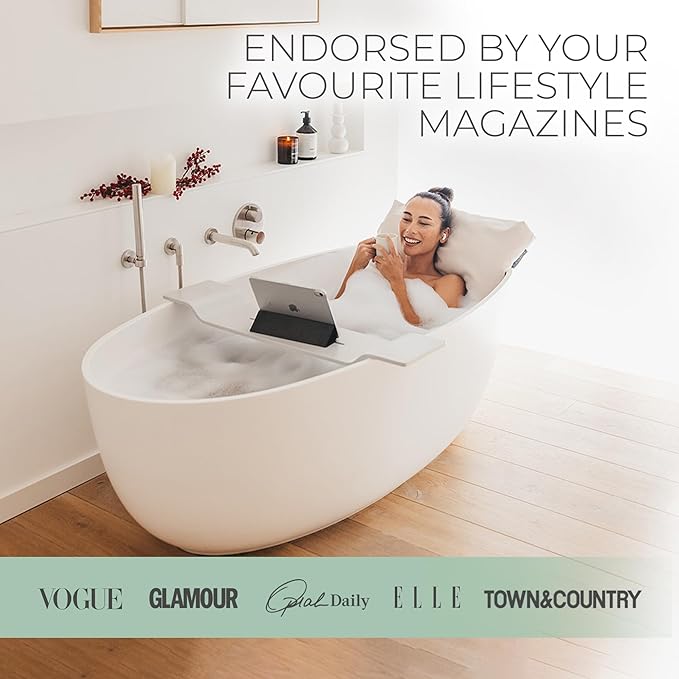 BADESOFA® Luxury Bath Pillow M - Lusciously Soft & Comfortable Tub Pillow for Bathtub - Washable & Quick-Drying Bath Back Pillow - Non-Slip Full Body Tub Pillow - Luxury Spa Cushion in Green