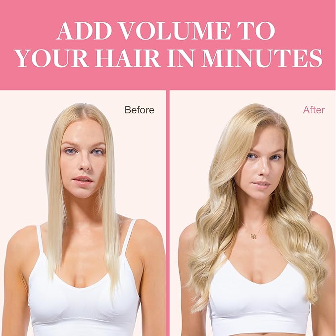 GOO GOO Clip in Hair Extensions Real Human Hair, Remy Human Hair Extensions Clip ins for Women, Natural Human Hair, 20inch 150g 9Pcs, 18D/22F Dirty Blonde Highlights