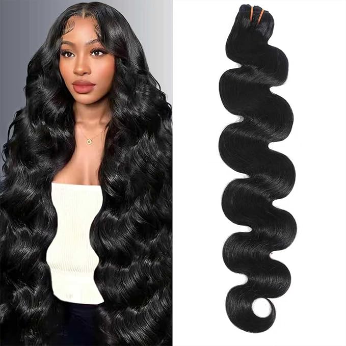 16A Raw Body Wave Bundles Human Hair 100% Human Hair Bundles,Triple Lifespan Virgin Remy Hair Extensions,Keep Texture Silky Soft After Multiple Washes (Body Wave 1 Bundle, 24 Inch)