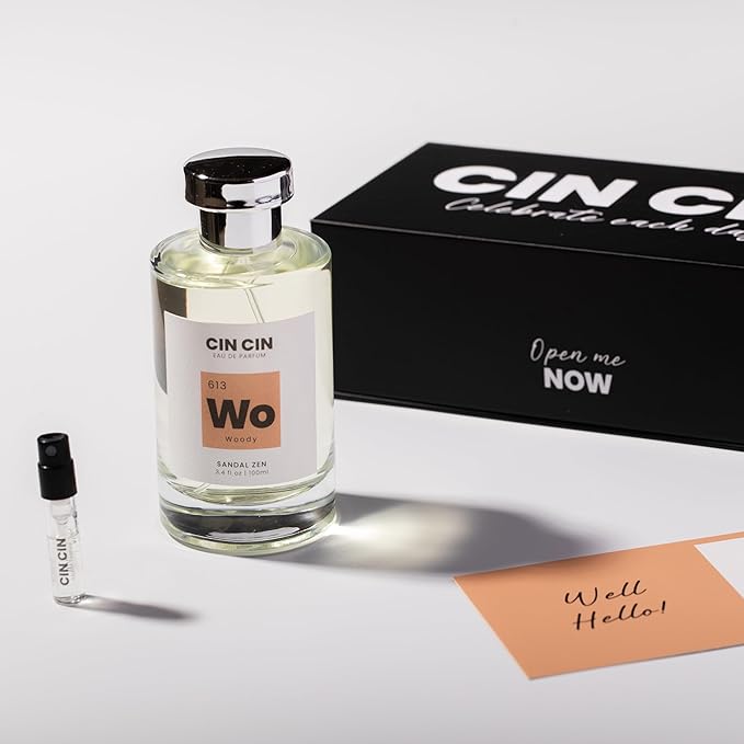 Cin Cin Sandal Zen - Woody 613 EDP 100ml Inspired by S@ntal 3.3 - Clean Classic Perfume and Woody Perfume for Women and Men - Paraben Free, Long-Lasting and Concentrated Eau de Parfum