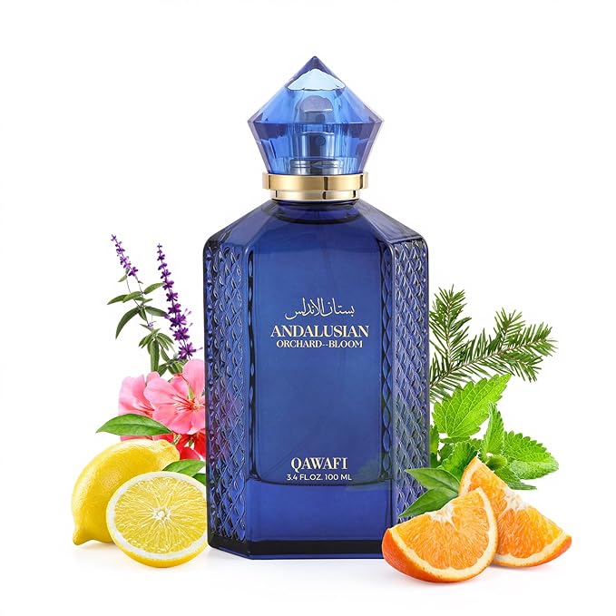 Andalusian Orchard - Bloom Eau De Parfum, Long-Lasting Woody Citrus Aromatic Perfume for Men - 100ml | 3.4 fl. oz + 2ml Samples