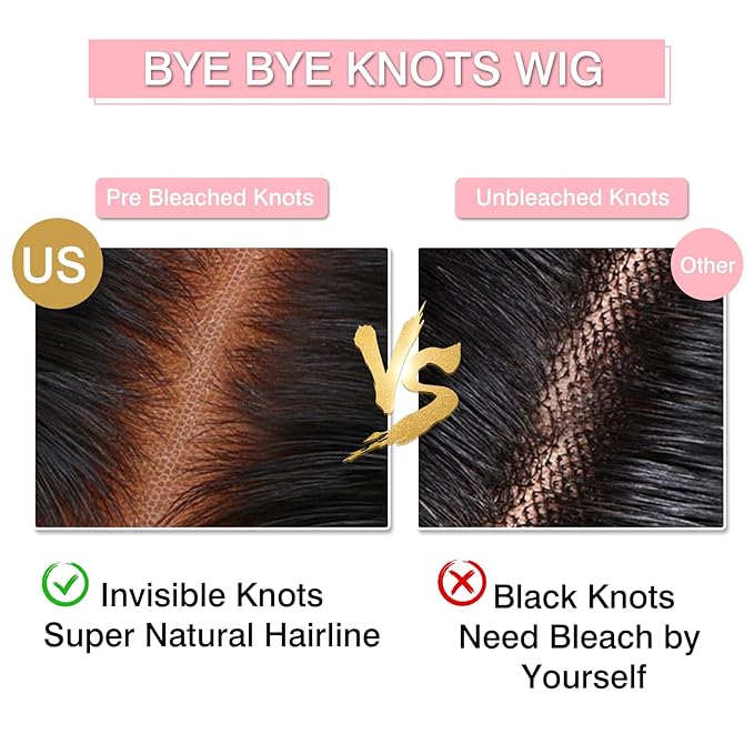 13x6 Deep Wave Lace Front Wigs Human Hair HD Full Lace Frontal Wigs Pre Plucked Bleached Knots 180% Density Deep Curly Human Hair Wig Natural Color 34Inch