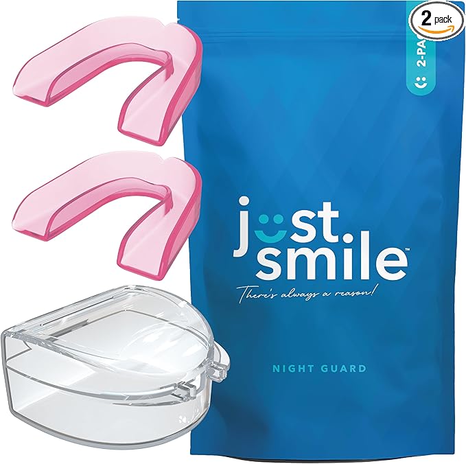 Night Guard for Teeth Grinding at Night: Moldable Dental Mouth Guard for Sleeping - Night Guard Protection for Teeth Clenching Pink 2 Pack
