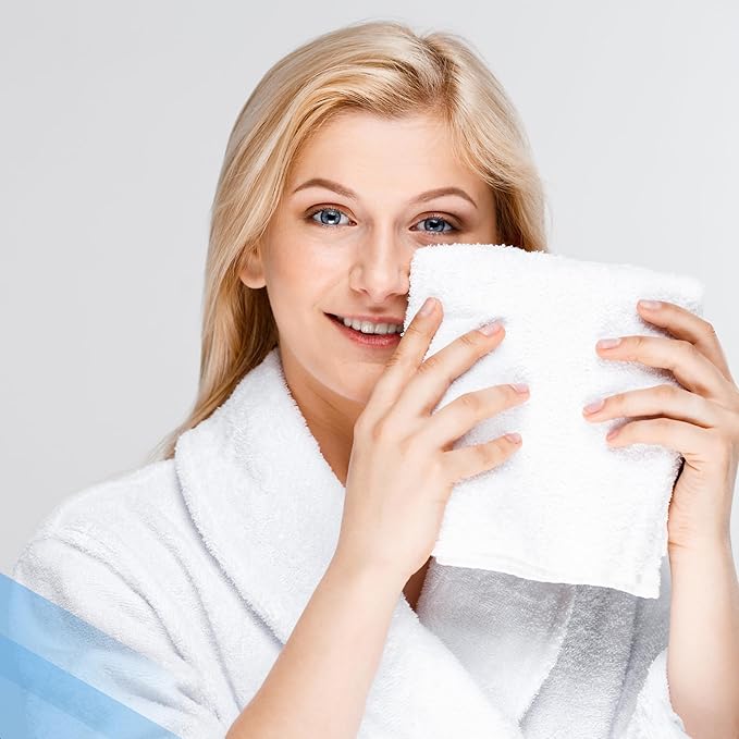 Infinitee Xclusives Luxury Wash Cloths for Showering [13x13] – 100% Cotton Washcloths [Pack of 4], Soft and Absorbent Face Towels for Bathroom Wash Clothes, Gym, and Spa (Cosmic Sand)