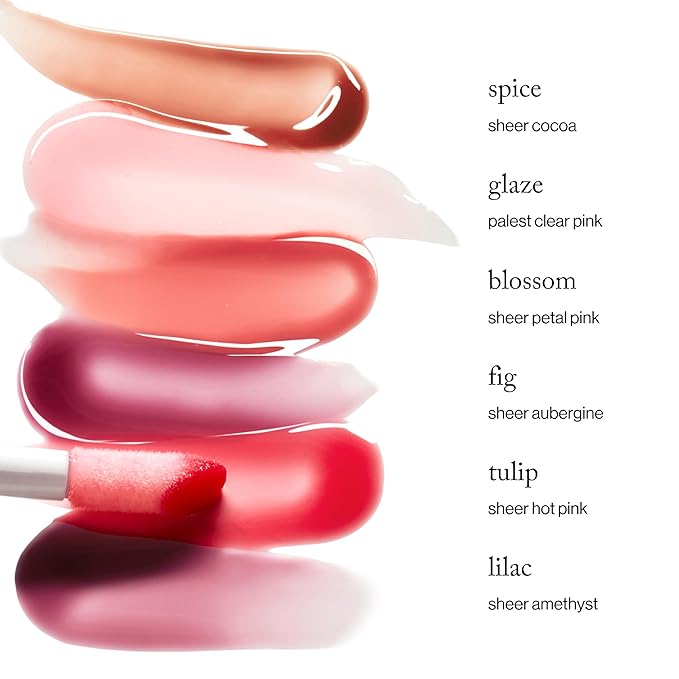 goop Beauty Hydra-Barrier Gel Gloss | Hydrating Lip Gloss to Moisturize & Plump Lips | Hyaluronic Acid & Vitamin E | Spice - Sheer Cocoa | 0.13 oz