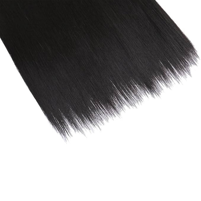 S-noilite Trendy 24"/26" Straight Curly 3/4 Full Head One Piece 5clips Clip in Hair Extensions Long Poplar Style for Xmas Gifts (26" - Straight, Solid black)