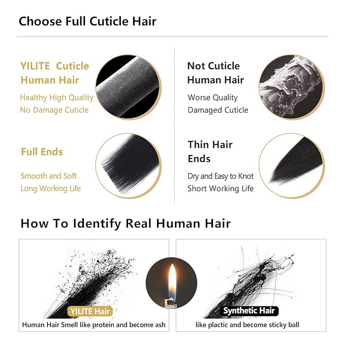 Yilite Tape-in Human Hair Extensions - Seamless Straight, 18 inches, 50g, 20pcs, Strawberry Blonde #27, Highlighted Bleach Blonde #613, Piano Color
