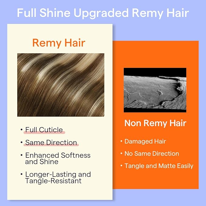 Full Shine 24 Inch Real Hair Extensions Clip in Human Hair Brown Balayage Clip in Extensions Medium Brown Ombre Blonde Mix Brown Invisible Hair Extensions 7 Pcs 120 G