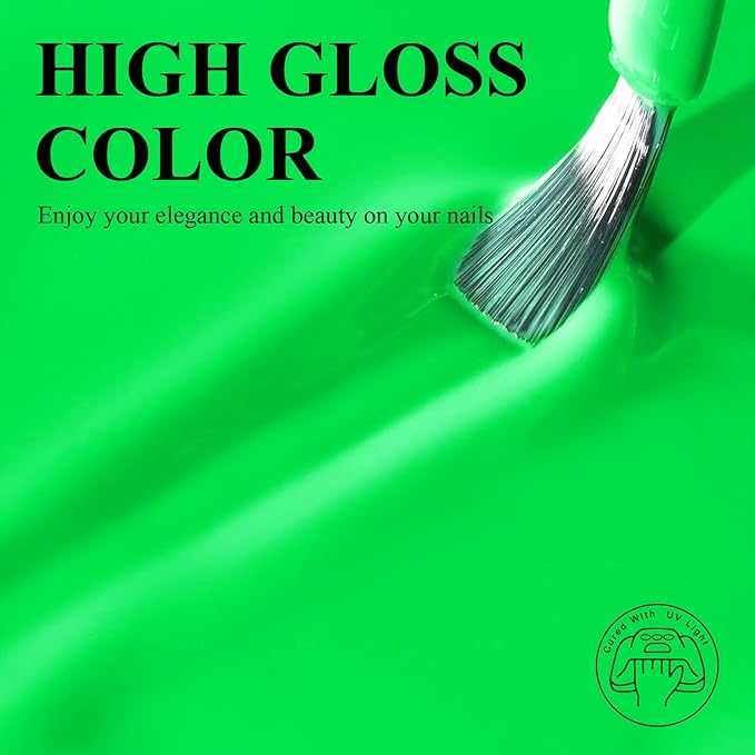 Imtiti Gel Nail Polish, 1Pcs Green Soak Off UV LED Gel Polish, Long Lasting, Nail Art Manicure Salon DIY at Home for Spring and Summer (0.34 Fl Oz-967)