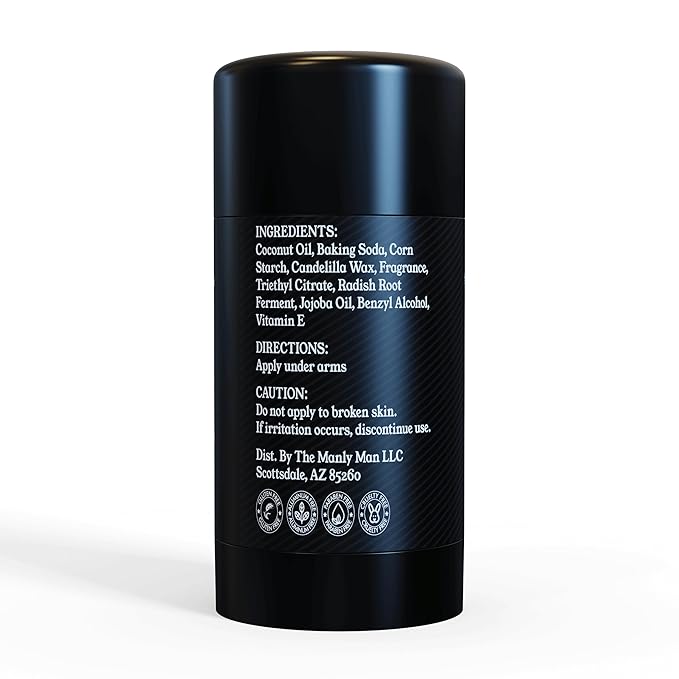 Deodorant for Men - Aluminum Free Mens Deodorant - Travel Size Natural Deodorants - Sweat Protection for Underarm - Stain-Free Stick Deodorants - Made in USA, 3.2oz (Pack of 4, The Box)