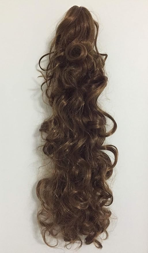 S-ssoy 31"(78cm) Women's Curly Pony Tail Hair Piece Synthetic Claw Clip Ponytail Wavy Long Curled in Hair Extension Extensions Long/Voluminous Wig Hairpieces for Women Girls Lady,12#