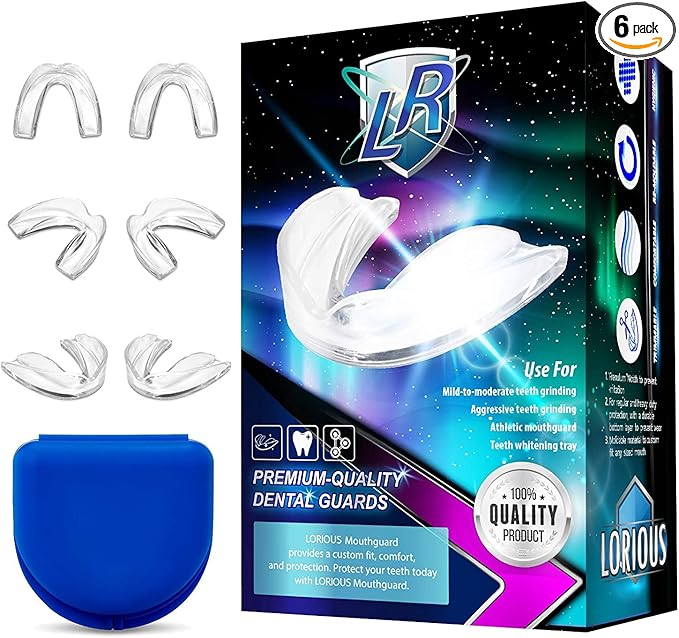 Moldable Mouth Guard for Teeth Grinding, Customizable Boil-and-Bite Mouthguard for Clenching, Dental Protection for Adults, Teens and Kids