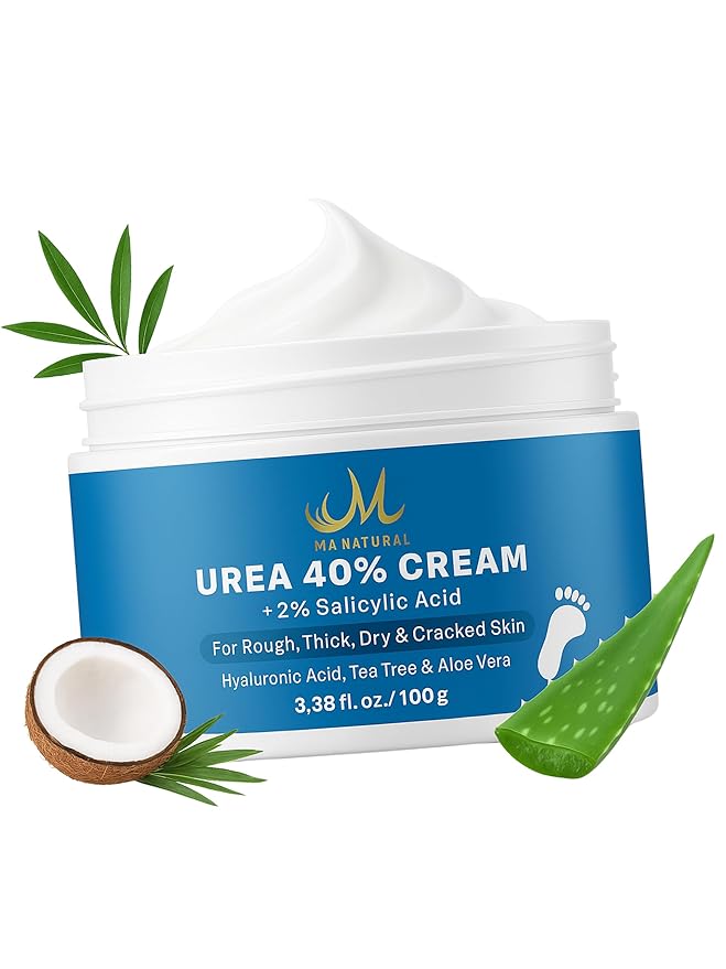 Urea Cream 40% for Feet and Hands |Intensive Moisturizer for Dry, Cracked Skin, Heels, and Calluses | Hydrating Foot Cream for Rough, Thick Skin (3.38 oz / 100g)