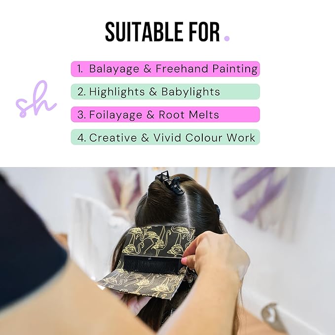 Simply Hair Hair Foil Roll – 100m Embossed Medium Weight Roll with Built-in Cutter – Custom Length Foil for Hair Dye, Highlights & Balayage - No-Slip Grip - 12.7cm - Flamingo