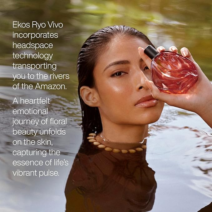 natura Ekos Ryos Vivo Eau de Toliette Aquatic Floral Unisex Fragrance 75ml - Inspired by The Amazonian Rivers - Notes of Pomelo, Orange, Orange Blossom, Rose Jarana Flower, Cedar & Copahu Balm