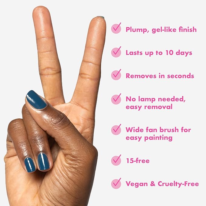 Olive & June Long Lasting Nail Polish | Plump Gel-Like Finish No Lamp Needed | Lasts up to 10 days | Salon-Quality Color at Home | 15-Free, Vegan & Cruelty-Free Chip-Resistant Shine | Apres Mani