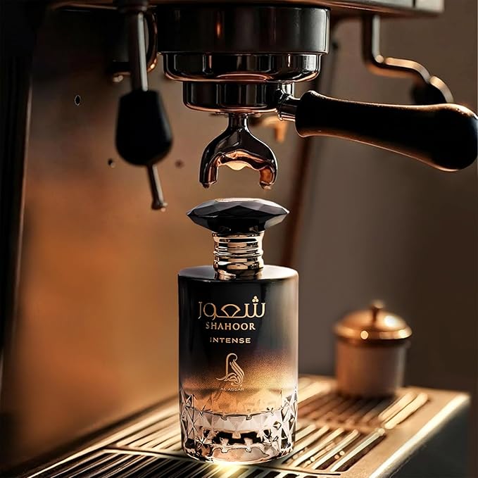 Shahoor Intense Unisex Eau De Parfum - Rich Coffee, Sweet Amaretto, and Warm Vanilla Notes | Luxurious and Long-Lasting Fragrance Made in Dubai (100ml, 3.4Oz)