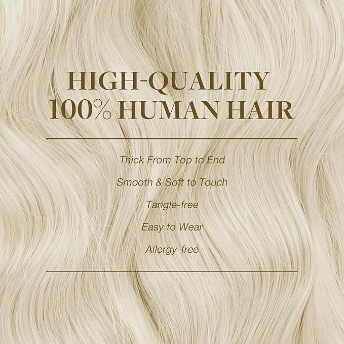 GOO GOO Clip in Hair Extensions Real Human Hair, Remy Human Hair Extensions Clip ins for Women, Natural Human Hair, 18inch 120g 7Pcs, #1000