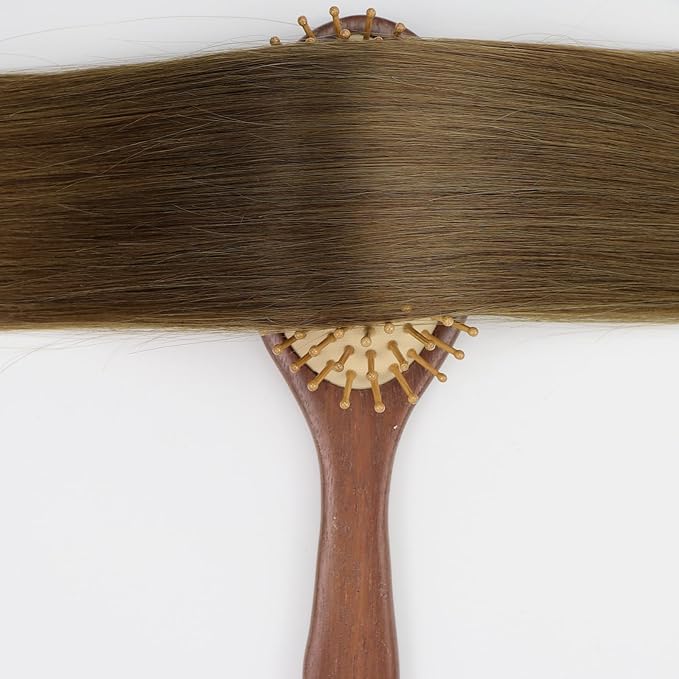 Full Shine Hair Extensions Real Human Hair Clip ins 12 Inch Brown Clip in Human Hair Extension Straight Soft Natural Brown Hair for Women Add Volume 3 PCS 60 G