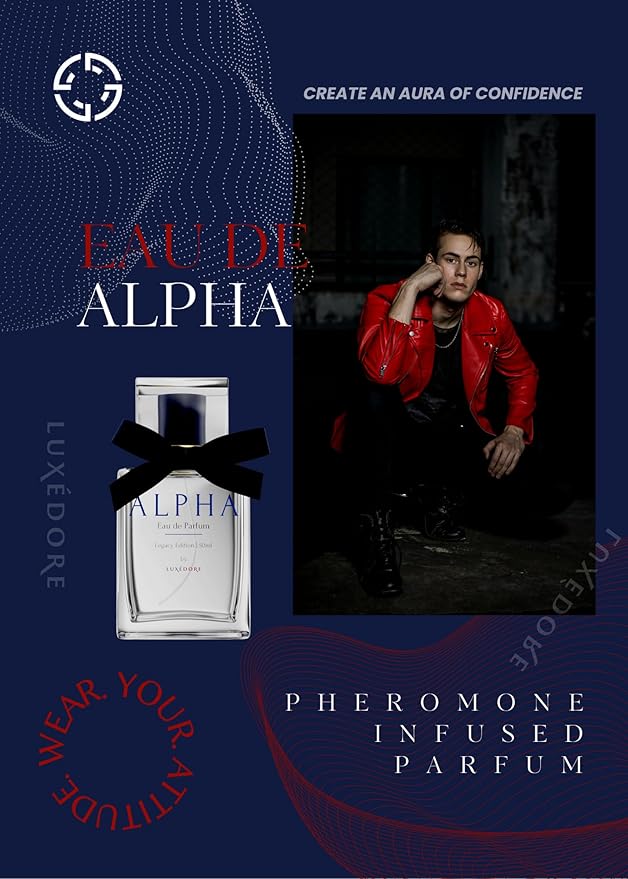 ALPHA, Perfume Classic, Eau De Parfum, Pheromone Cologne for Men, Fresh Woody Jasmine Fragrance