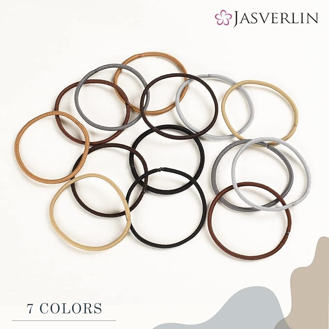 Dark Brown Thin Small Elastic Hair Ties, 2mm Hair Bands Accessories for Girls Women Kids, Non-Slip No Pull Strong Ponytail Holders for Fine to Medium Thick 80 Pcs