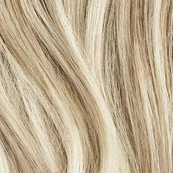 Luxy 100% Remy Human Hair - Seamless Clip-In Hair Extensions - Multi-Dimensional Color for Natural Blending, Adds Volume & Length 160 grams 16" Beige Blonde Balayage