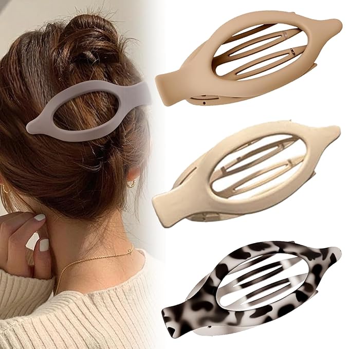 Flat Hair Clips for Women, Flat Claw Clips & Duckbill Hair Clips for Thick or Thin Hair, No-Slip Grip Hair Styling Accessories for Daily Use (Multicolor-B)