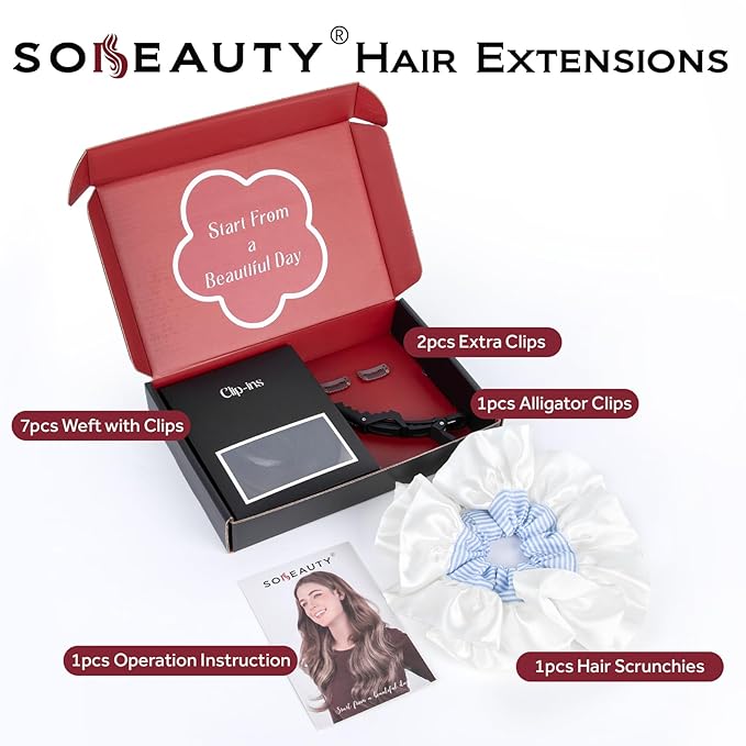 Clip in Hair Extensions Real Human Hair, Silky Remy Hair Extensions Clip Ins, Salon Quality Straight Human Hair for Women, Dark Brown to Chestnut Brown #2TP6/2 16Inch 120G 7PCS