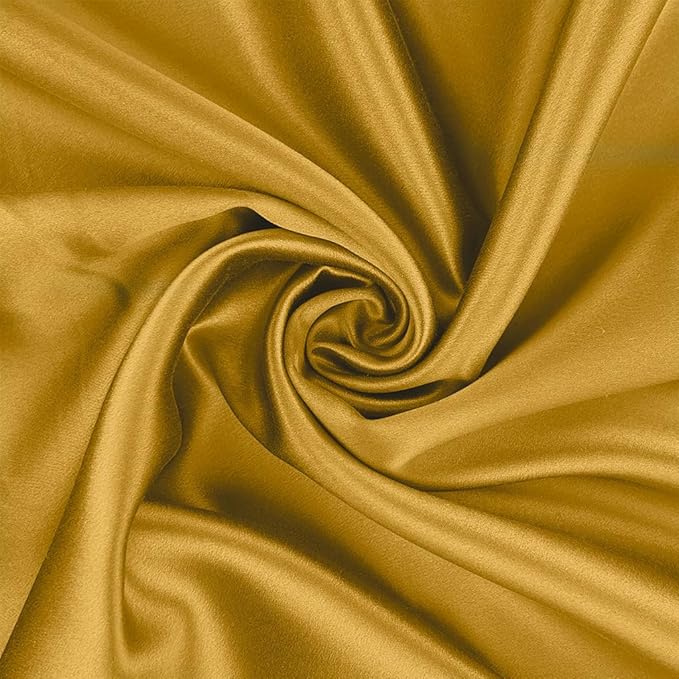 Mulberry Park Silks 100% Pure Silk - 19 Momme Skinny Scrunched Headband, 1 Pack - Prevents Frizz, Reduces Breakage, Gentle On All Hair Types, Hair Accessories - Skinny Scrunched Headband - Gold