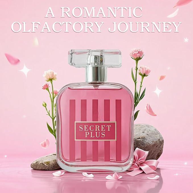 4PCS Perfume Set for Women - Floral Fragrance Gift Set with Vanilla,Sweet Fruity, Eau De Parfume| 3.4 Fl Oz Each Women's Cologne(Valentine Milano,Mon Amour Paris,Scret Plus,Lara Pink)
