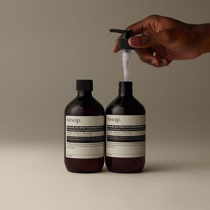 Aesop A Rose By Any Other Name Body Cleanser + Refill | Gentle Body Cleanser with Rose Petal Oil & Skin-Softening Botanicals | 16.9 oz / 500 mL(Pack of 2)