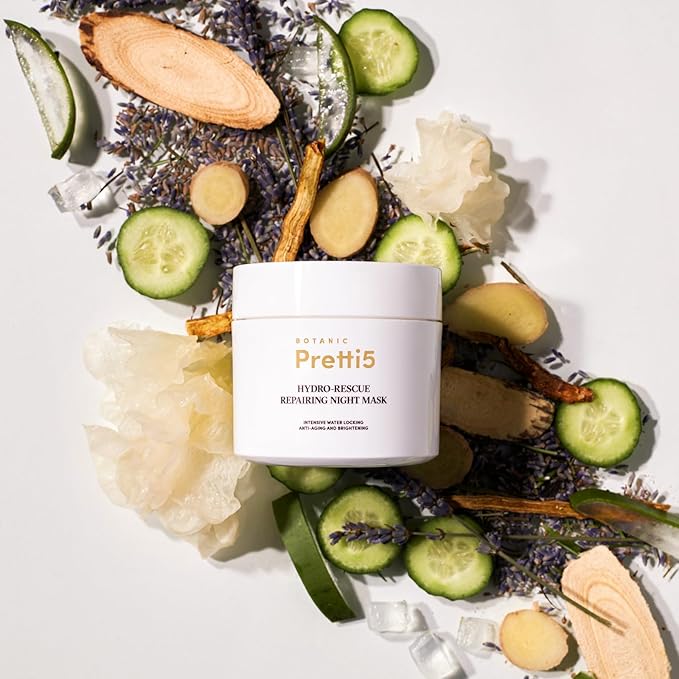 Botanic Pretti5 Hydro-Rescue Repairing Night Mask 100g Jumbo Size — a Nighttime Ritual for Softer, Plumper & Deeply Nourished Skin