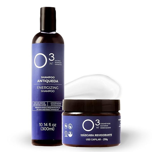Energizing Shampoo + Revitalizing Mask Kit - High-Performance Natural Treatment - Energizing for Scalp and Fragile Thinning Hair - 10.14 Fl Oz Mask 7.05Fl Oz