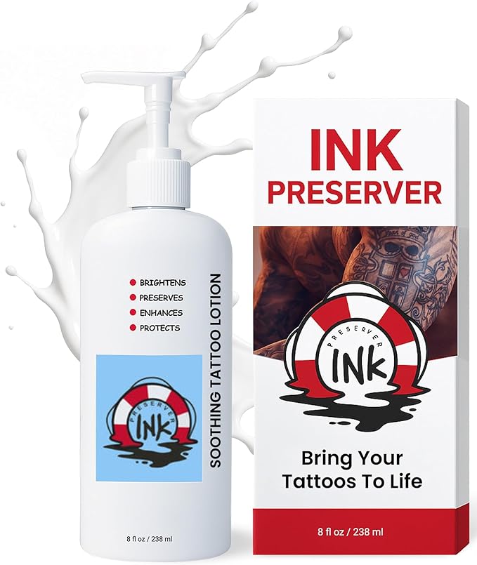 SOOTHE 'N WIPE Ink Preserver Tattoo Aftercare Lotion – Moisturizing Lotion for Tattoos - Moisturizer, Brightener & Color Enhancer for Shiny, Vibrant Color & Long-Lasting Ink